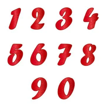 Bright vector set in ruby color Stock Illustration