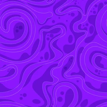 Bright vector texture of violet color from smooth rounded shapes of lines and Illustrazione stock