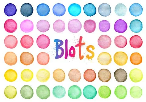 Bright vector watercolor blots Stock Illustration