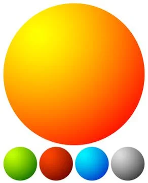 Bright, vibrant button, badge design elements with blank space Stock Illustration