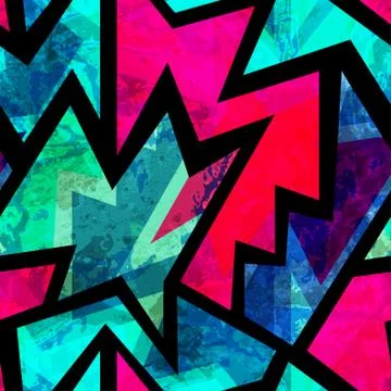 Bright vintage geometric seamless pattern Stock Illustration