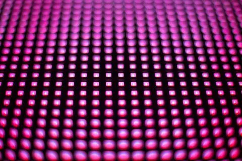 Bright violet colored smd LED screen Stock Photos