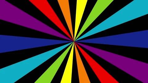 Bright vivd rainbow rays sunburst. Stock Footage 162158502