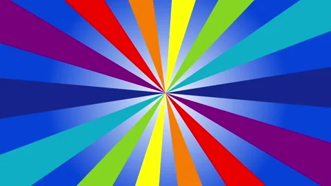 Bright vivd rainbow rays sunburst Stock Footage 162158543
