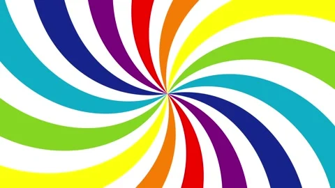 Bright vivd rainbow rays sunburst Stock Footage 162159033