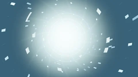 Bright vortex spinning with light and shapes in a blue background Stock Footage 337386884