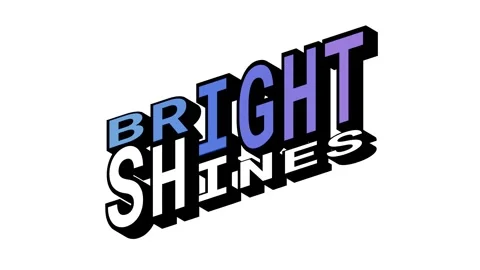 BRIGHT vs SHINES, 3D Text Animation in Isometric View with Opposite Word Motion Stock Footage 314263315