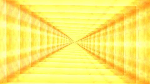 Bright Warm Tunnel with Radiant Light and Repeating Geometric Pattern Stock Illustration