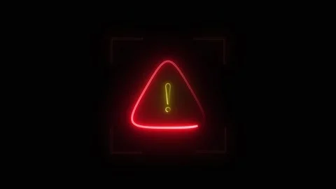 Bright warning triangle alerts operators to critical system errors. High vo.. Stock Footage 337817507
