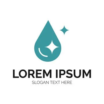 Bright Water Logo Vector Design Stock Illustration