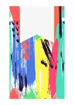 Bright watercolor abstract pattern background with line gradient texture for Illustrazione stock