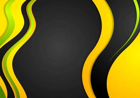 Bright waves on dark background Bright waves on dark background. Vector co... Foto stock