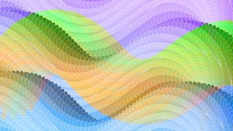 Bright waves of scales Stock Illustration