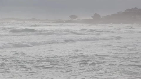 Bright waves in the sea in the afternoon Stock Footage 233382583