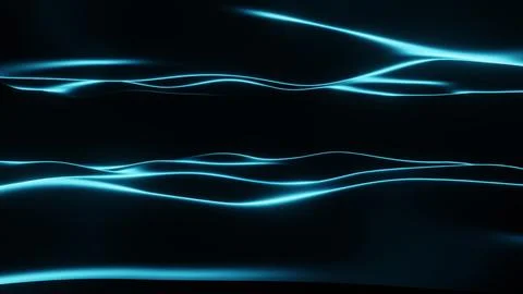Bright waves from the top and from the bottom and space for you. Neon space c Stock Illustration