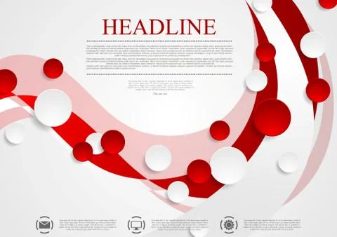 Bright wavy tech abstract background Illustrazione stock