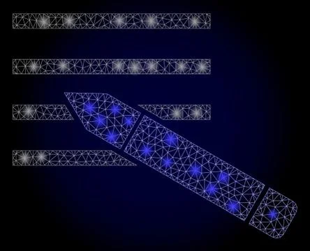 Bright Web Mesh Edit Text with Light Spots 스톡 일러스트