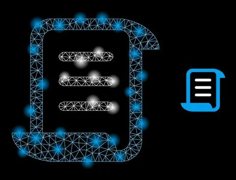 Bright Web Net Page Scroll Icon with Lightspots Stock-Illustration