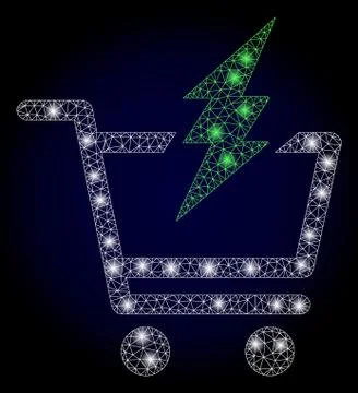 Bright Web Net Proceed Purchase with Light Spots Stock Illustration