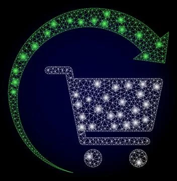 Bright Web Net Repeat Shopping Order with Lightspots 스톡 일러스트