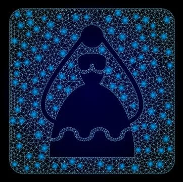 Bright Web Network Bride with Glare Spots Stock Illustration