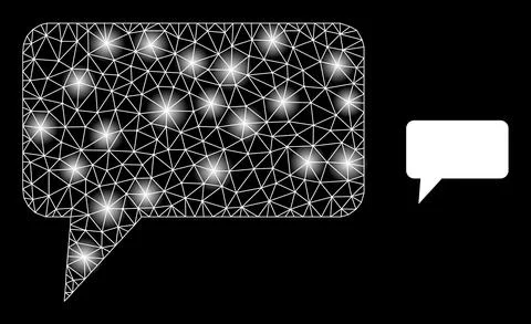 Bright Web Network Hint Cloud Icon with Lightspots Illustrazione stock