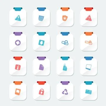 Bright Web site and computer Icons Stock Illustration