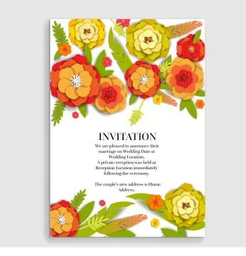 Bright wedding card Stock Illustration