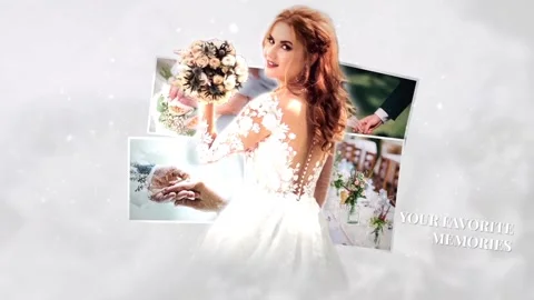 Bright Wedding Slideshow After Effects stock