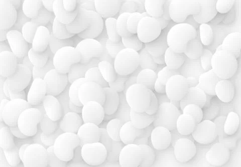 Bright white background. Design elements of the liquid rounded plastic shapes Stock Illustration