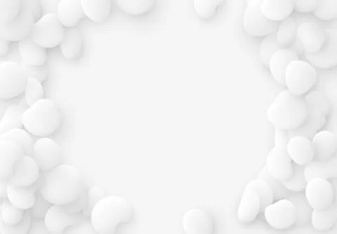 Bright white background. Design elements of the liquid rounded plastic shapes Stock Illustration