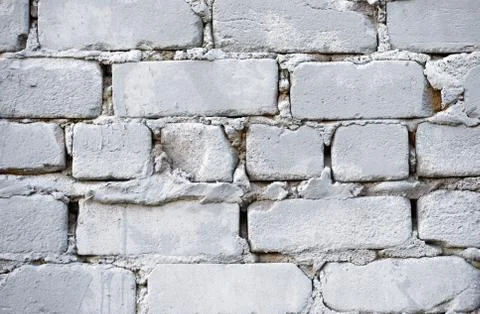 Bright white brick wall flat background texture Stock Photos