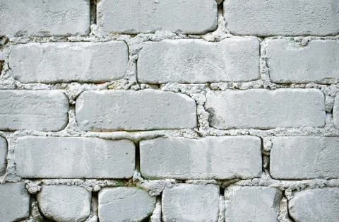 Bright white brick wall flat background texture Stock Photos