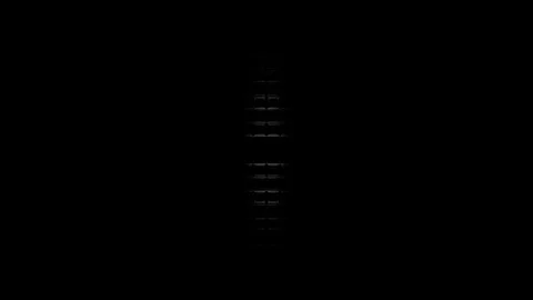 Bright White Cross of Lights on Dark, Black Background, Vertical Loop 3D Stock Footage 125610376