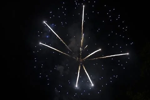 Bright white firework. Foto stock