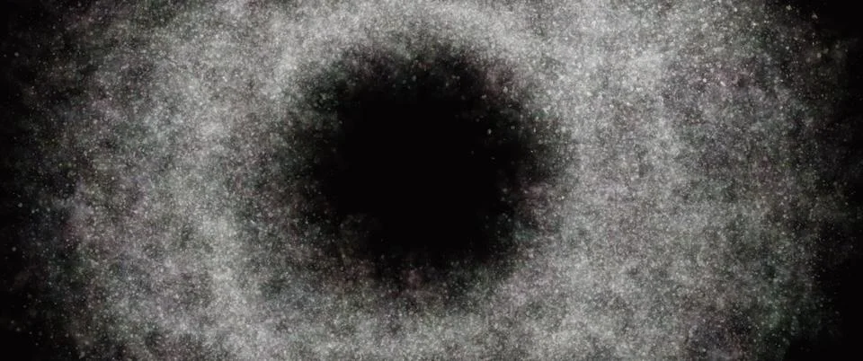Bright white glitters on a black background Illustrazione stock