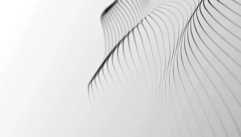 Bright white grey waves abstract motion background. Seamless looping animation Video stock 278330704