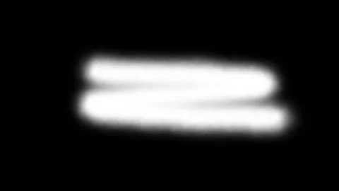 Bright white horizontal spray paint stroke isolated on a solid black backgr.. Video stock 333782874