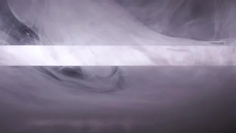Bright White Light Beam Cutting Through Thick Rolling Purple Smoke And Fog Stock Footage 330114319