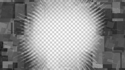 Bright white light burst on gray mosaic background Stockillustratie