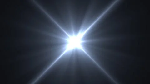 Bright white light bursts against deep black background Stock Illustration