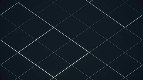 Bright white lines form a transforming pattern of diamonds. 3d rendering 4K Stock Footage 306744150
