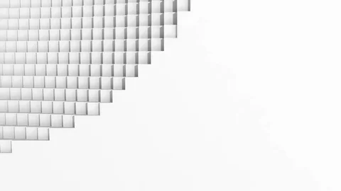 Bright White Looping Animated Cubes Background Stock Footage 86943434