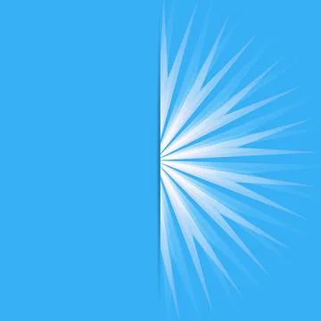 Bright white rays on blue background. Sunlight cover jpeg illustration with d Stock Illustration