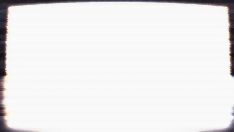 Bright white screen distorted edges analog glitch border. exposure flash Stock Footage 333909580
