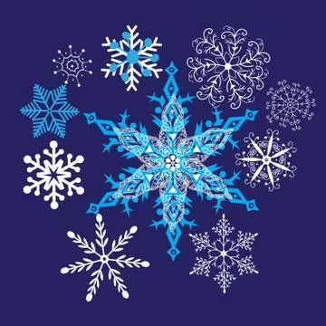 Snowflakes Illustrations ~ Stock Snowflakes Vectors