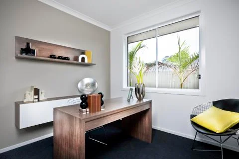 A bright workroom in a luxury house Stock Photos