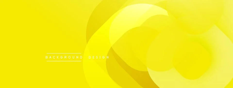 Bright yellow abstract background. Overlapping translucent circles create 스톡 일러스트