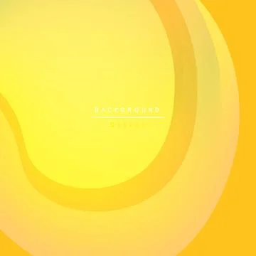 Bright yellow abstract background. Smooth curves create layered visual effect. 库存插图