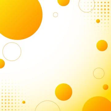 Bright Yellow Abstract Circle Background Design Template Illustrazione stock